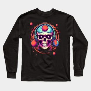 Psychedelic Astronaut Skull Long Sleeve T-Shirt